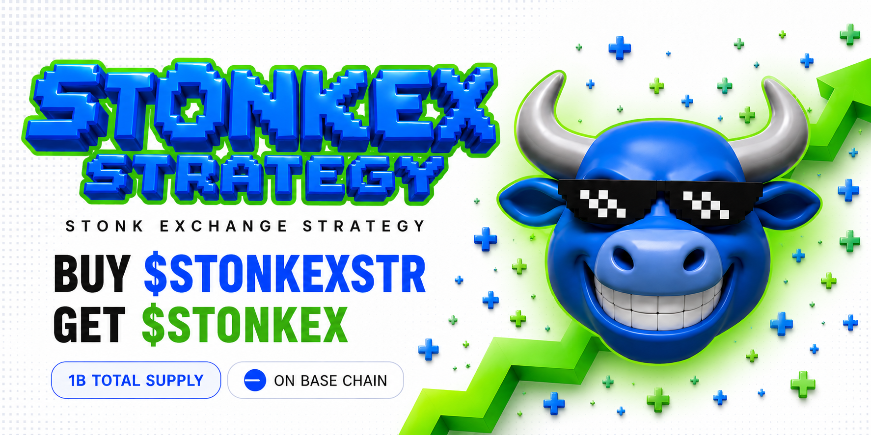 STONKEX Strategy — Stonk Exchange Strategy. Buy $STONKEXSTR, get $STONKEX. 1B total supply, on Base chain.